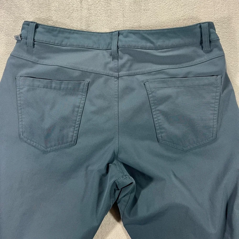 LULULEMON Commission Pant Slim Mens 32‎ Blue Gray Warpstreme Stretch Golf Office